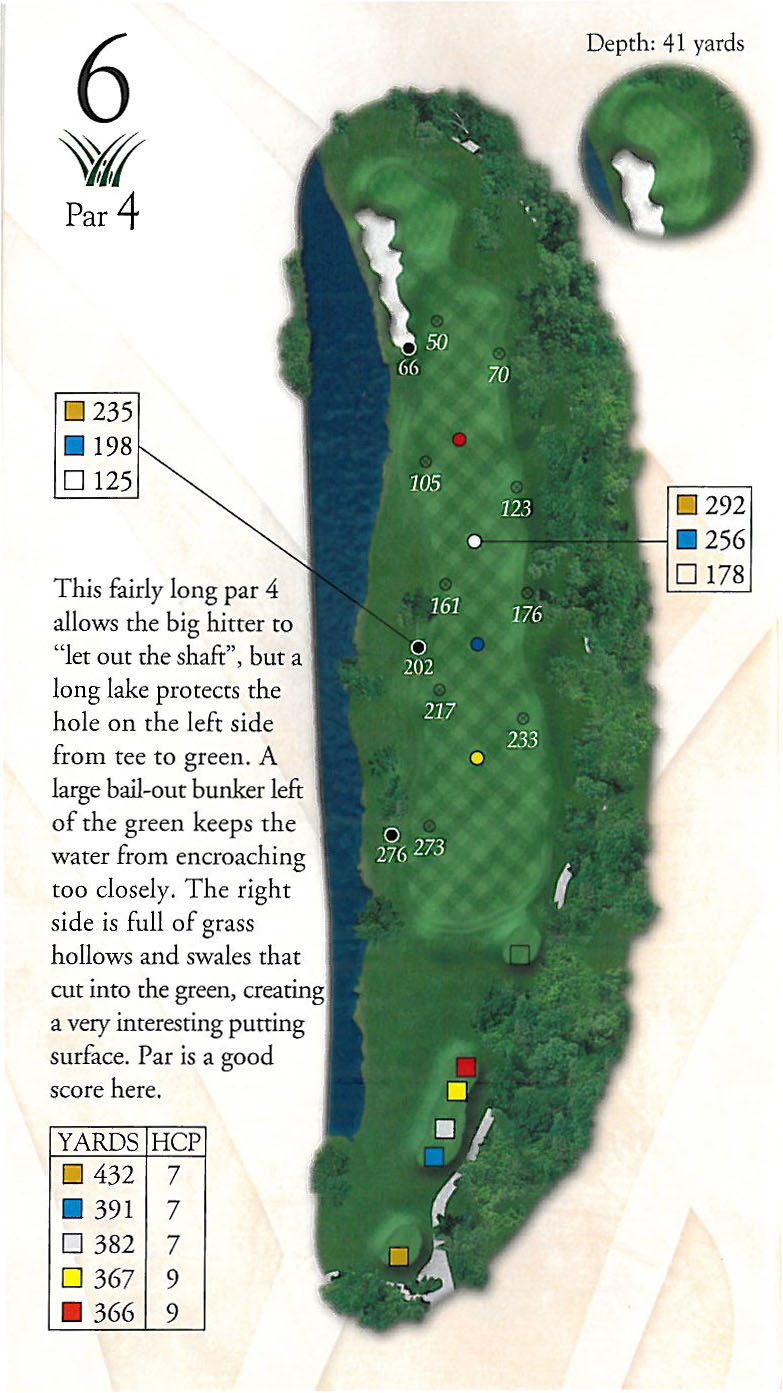 Hole 6 Yardage Book - Pawleys Plantation