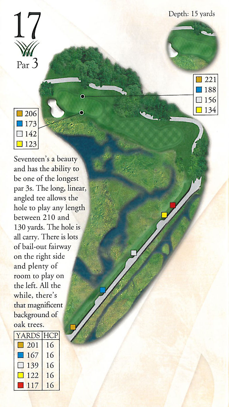 Hole 17 Yardage Book - Pawleys Plantation