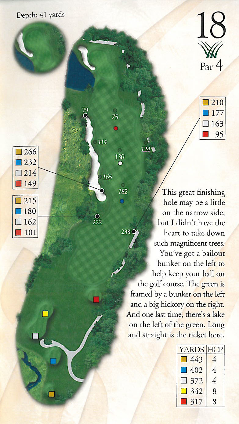 Hole 18 Yardage Book - Pawleys Plantation